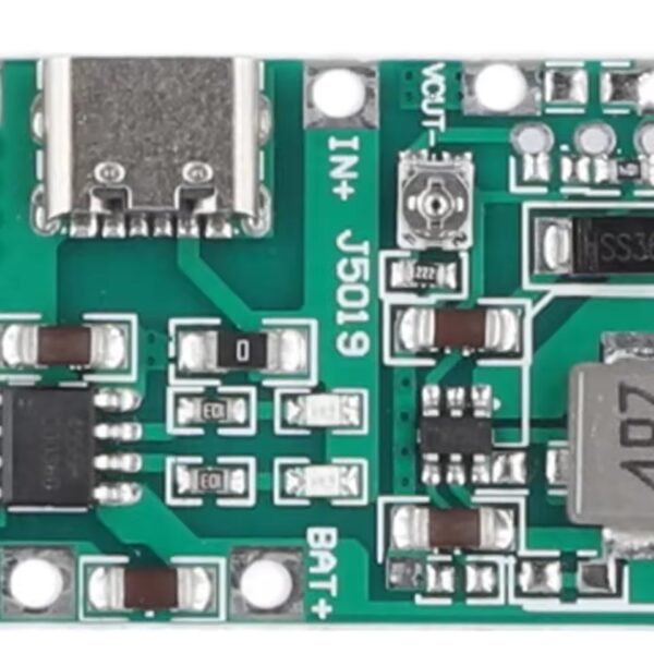 2A USB Li-ion Lader og Step-Up Modul for 18650 (med USB-C) - Bilde 4