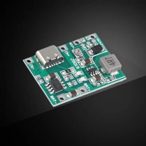 2A USB Li-ion Lader og Step-Up Modul for 18650 (med USB-C)