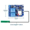 GSM relemodul (2x) fjernstyrt bryter - SMS rele Controller 2-Channel Relay Module Remote - Bilde 2