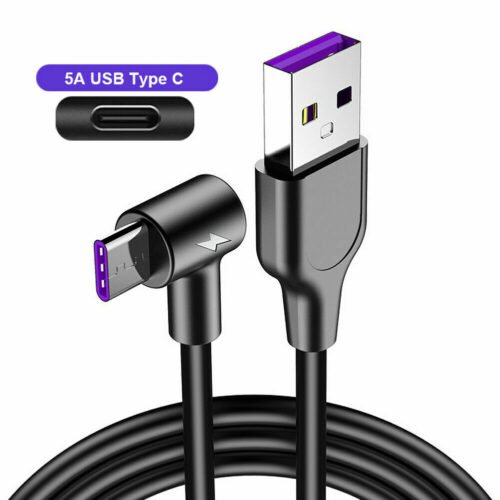 USB til USB C kabel med vinkel 1M