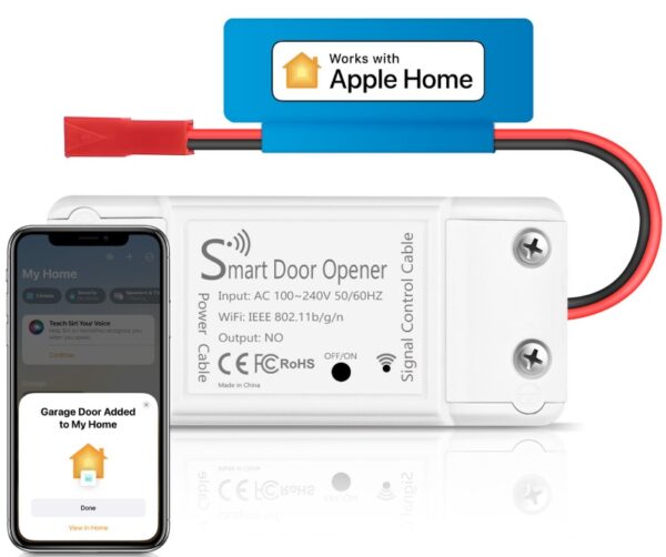 Smart WiFi Garasjeportåpner med Apple HomeKit – Enkel styring rett fra mobilen