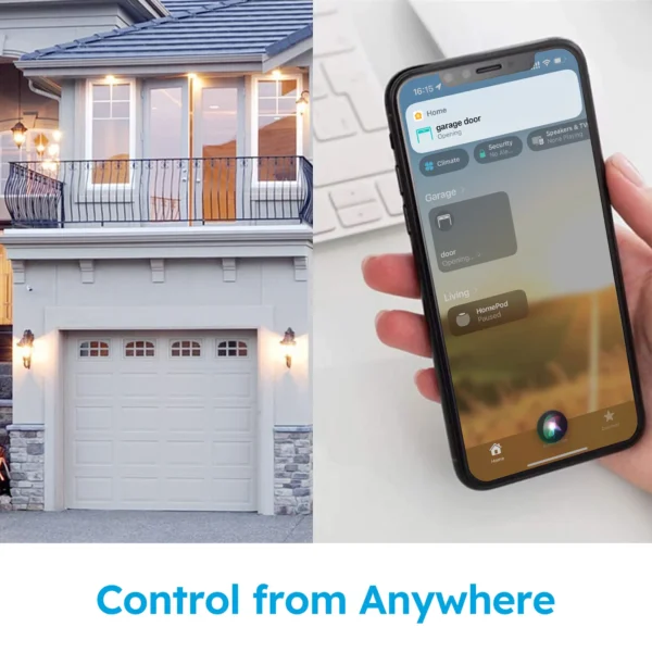 Smart WiFi Garasjeportåpner med Apple HomeKit – Enkel styring rett fra mobilen - Bilde 6
