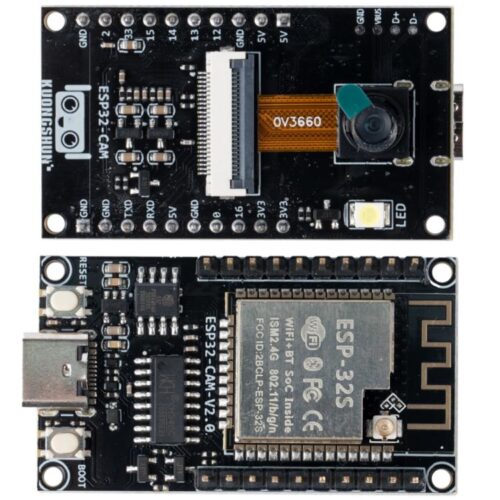 ESP32-CAM V2.0 – WiFi + Bluetooth Utviklingskort med OV3660 Kamera