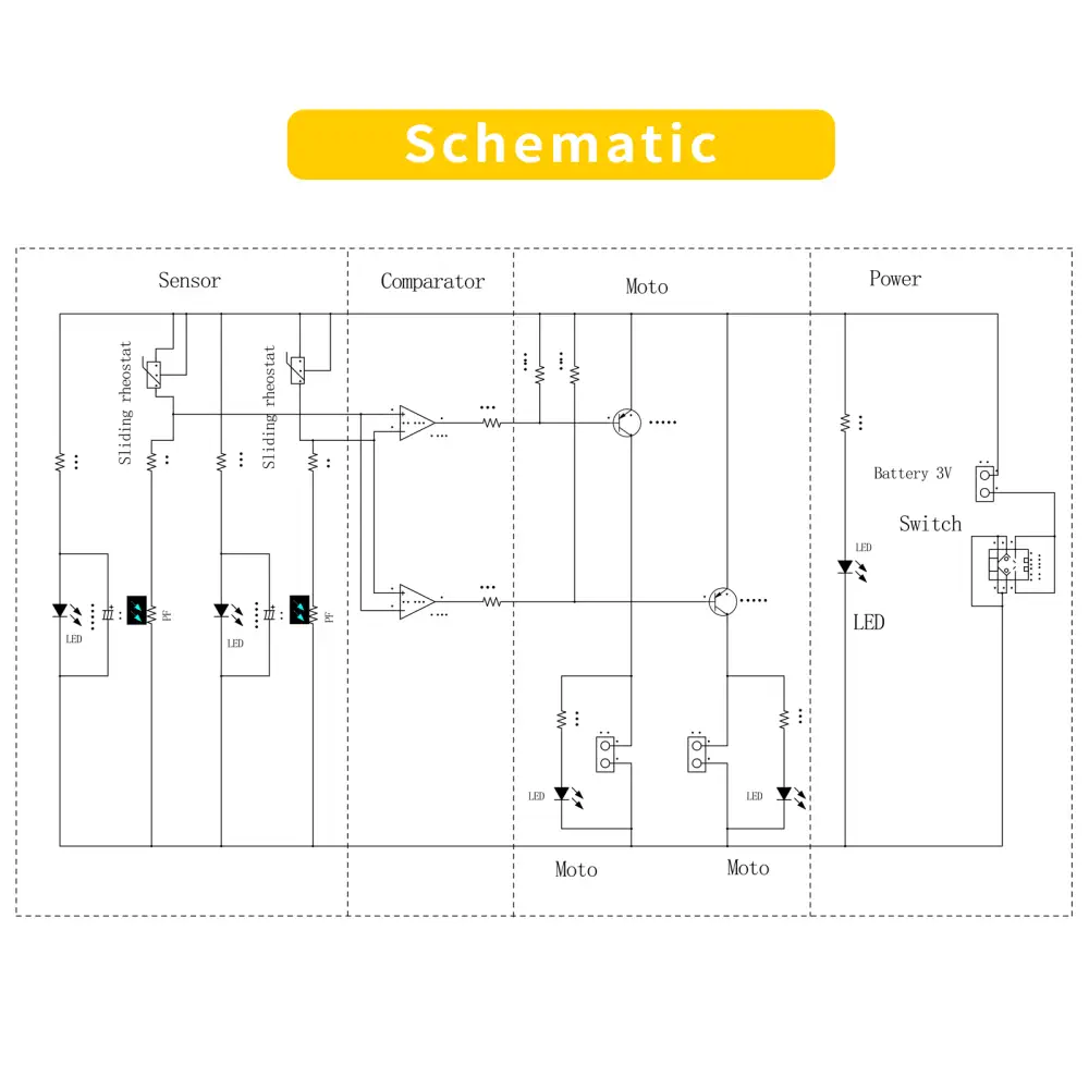 DIY Mini Cat Line Follower Tracking Robot byggesett - Bilde 4